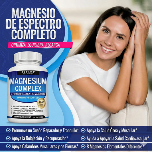 Complejo de Magnesio: 8 tipos de magnesio en 1 solo